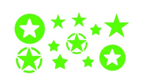 Sterne Mix Bügelbild